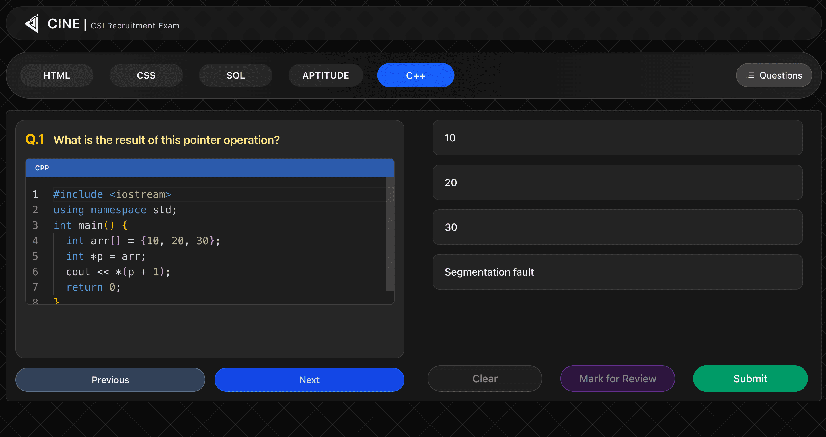 CINE 24 Exam Portal preview